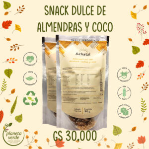 Snack de Almendras dulces tostadas y coco orgánico