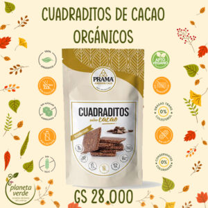 Cuadraditos de Cacao Amargo Orgánico