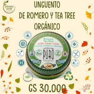 Ungüento Balsámico orgánico de Romero y Tea Tree