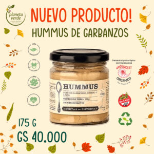 Hummus de Garbanzos Orgánicos