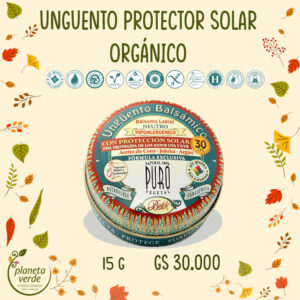 Ungüento Protector Solar Orgánico FPS30